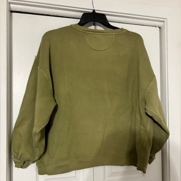 J crew green shoulder embellishment sweatshirt - Picture 2 of 3